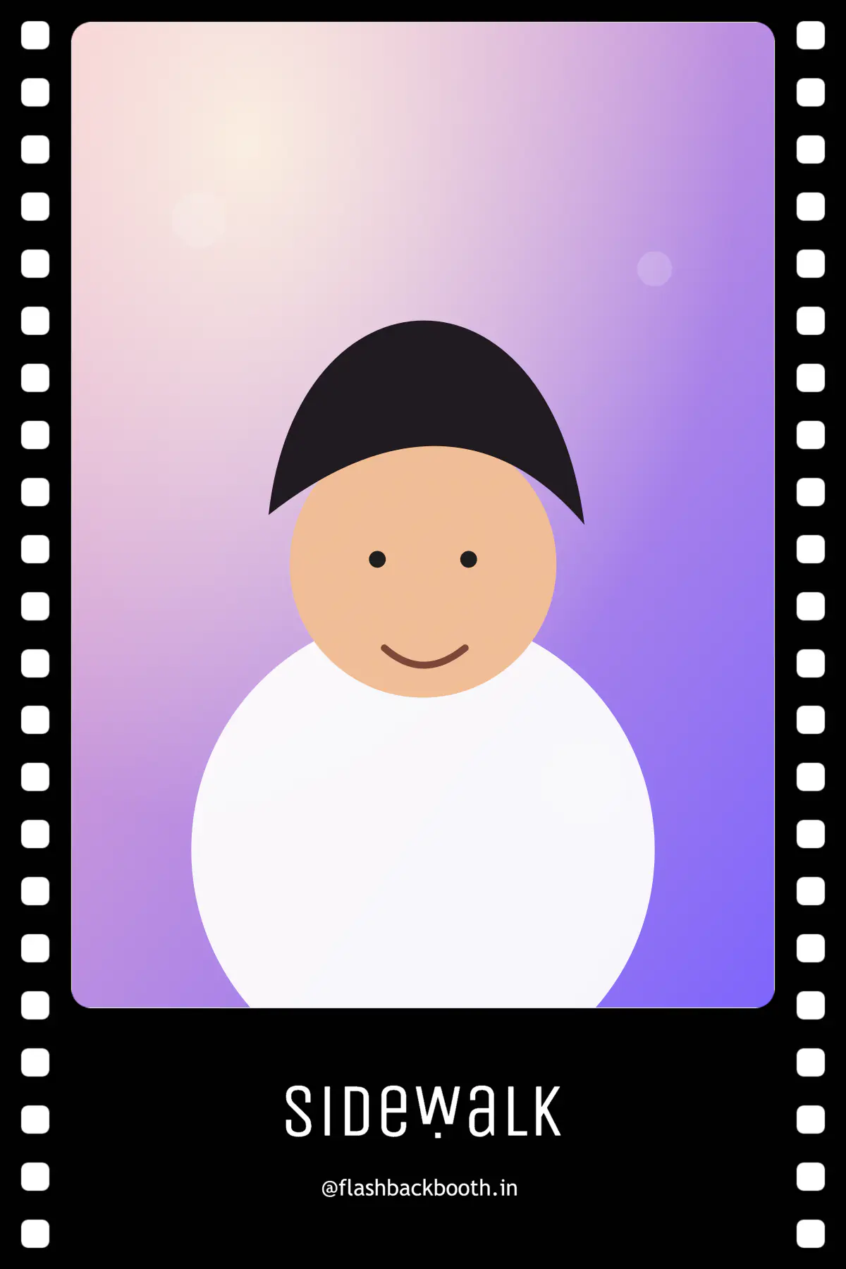 Single frame Flashback photo booth portrait template
